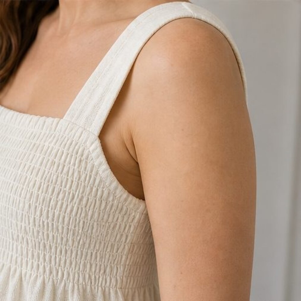Cream Smocked Top - Picture 5 of 6